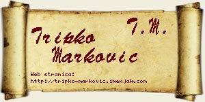 Tripko Marković vizit kartica